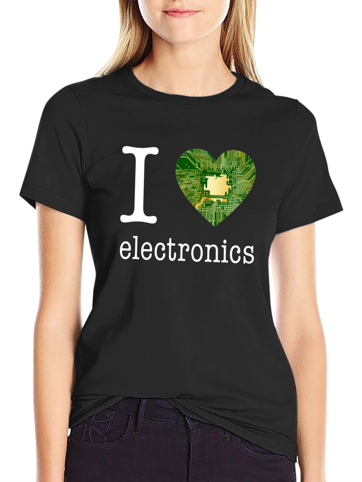 I Heart Electronics Black T-Shirt