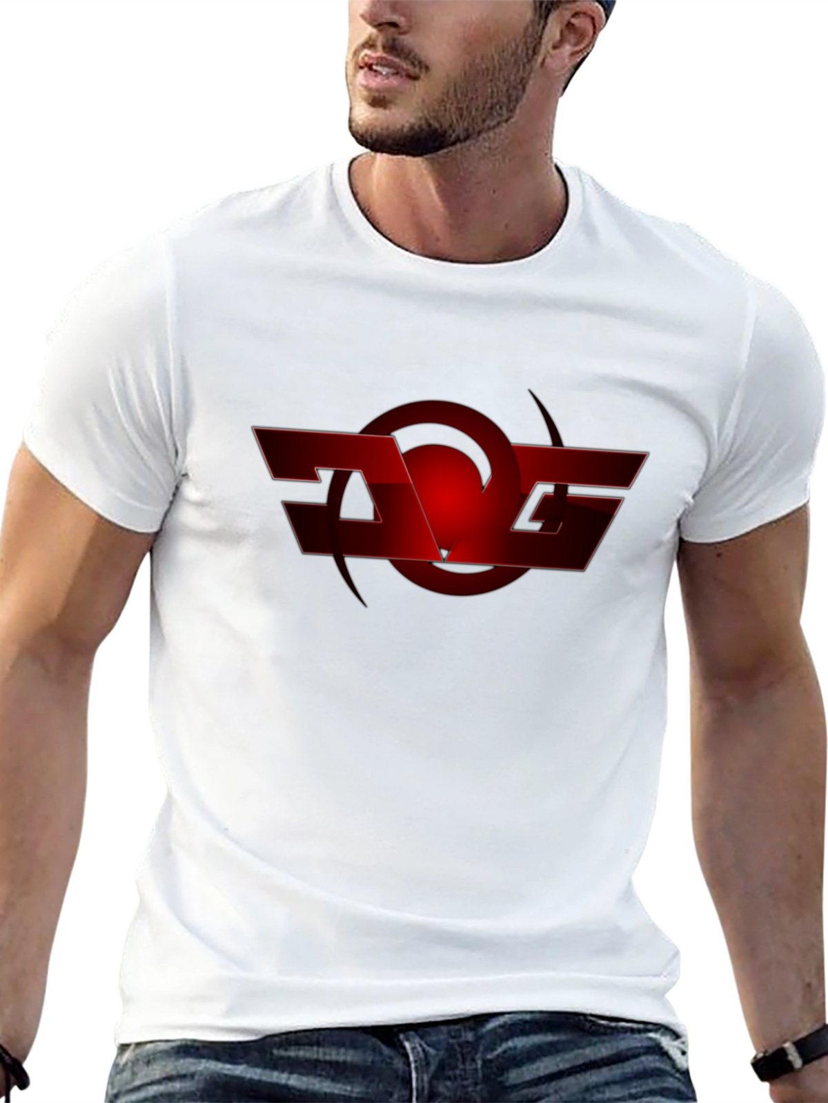 Red Graphic Logo Black T-Shirt