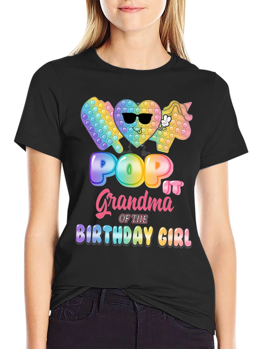 Pop It Grandma Birthday Girl T-Shirt
