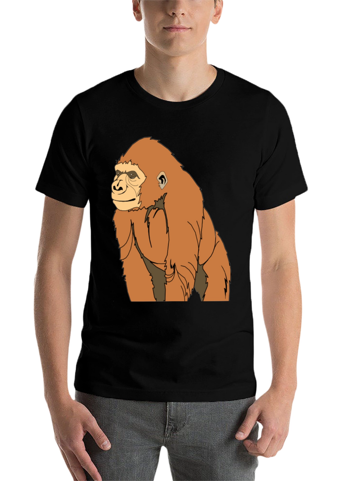 Gorilla Graphic Tee - Classic Crew Neck T-Shirt