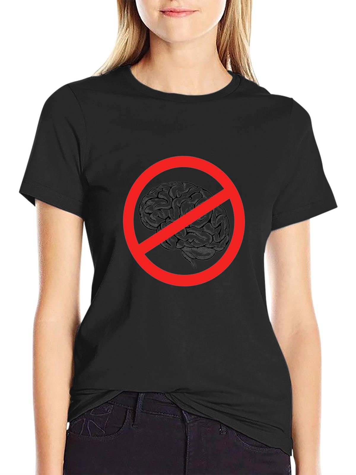 No Brainer Graphic Tee - Funny Novelty T-Shirt