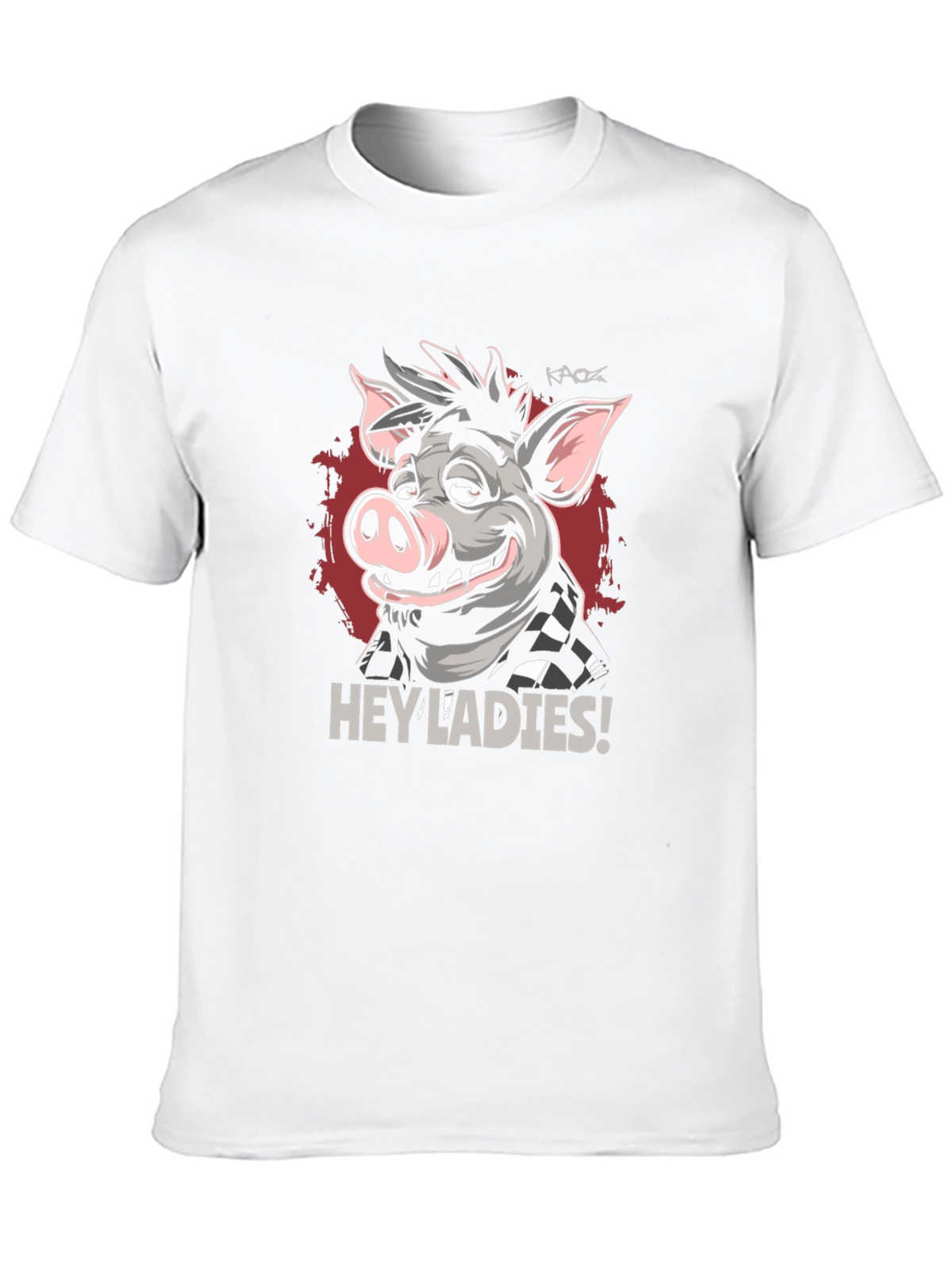 Hey Ladies Pig Graphic T-Shirt