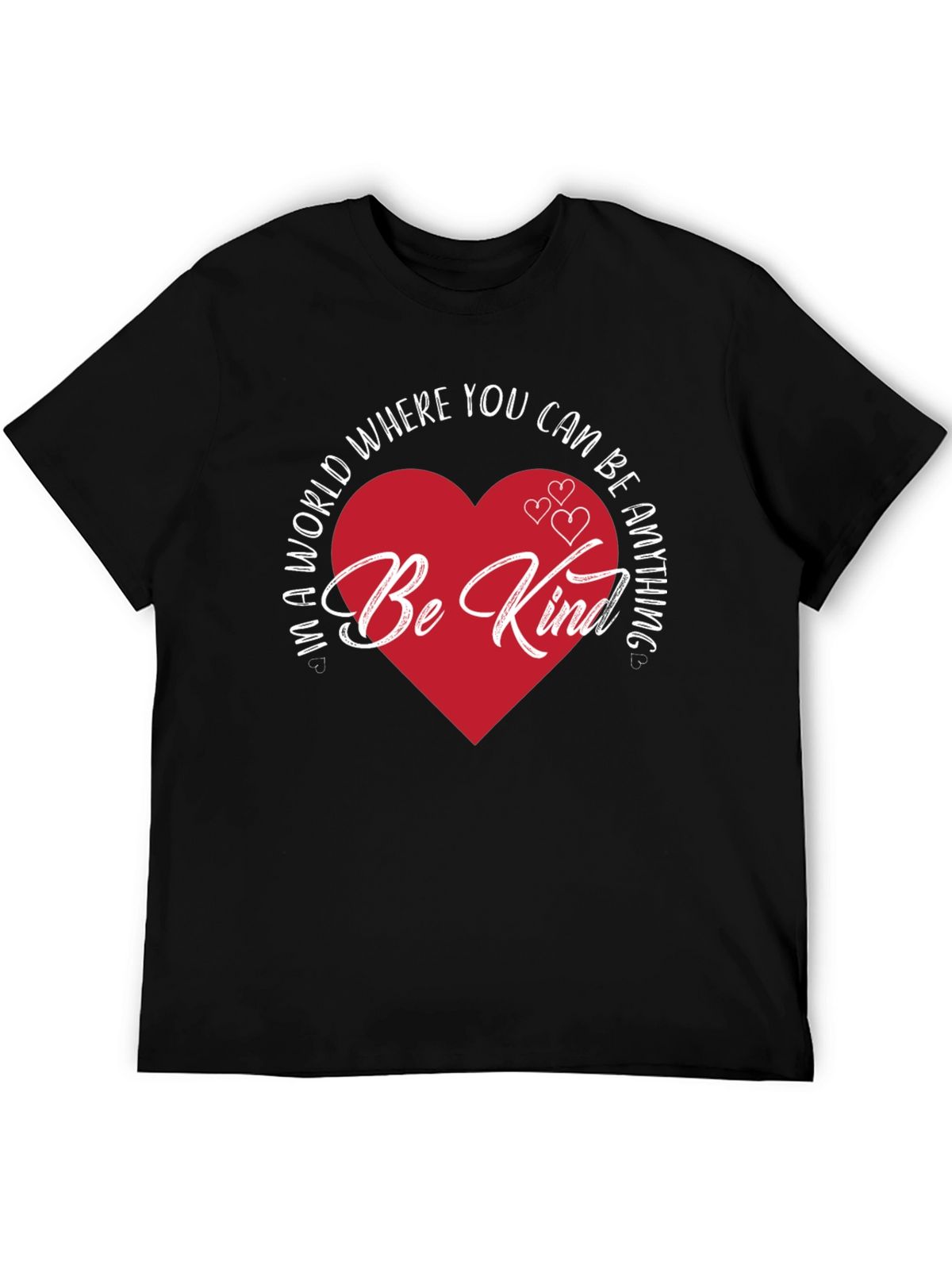 Be Kind Heart Graphic Tee - Black
