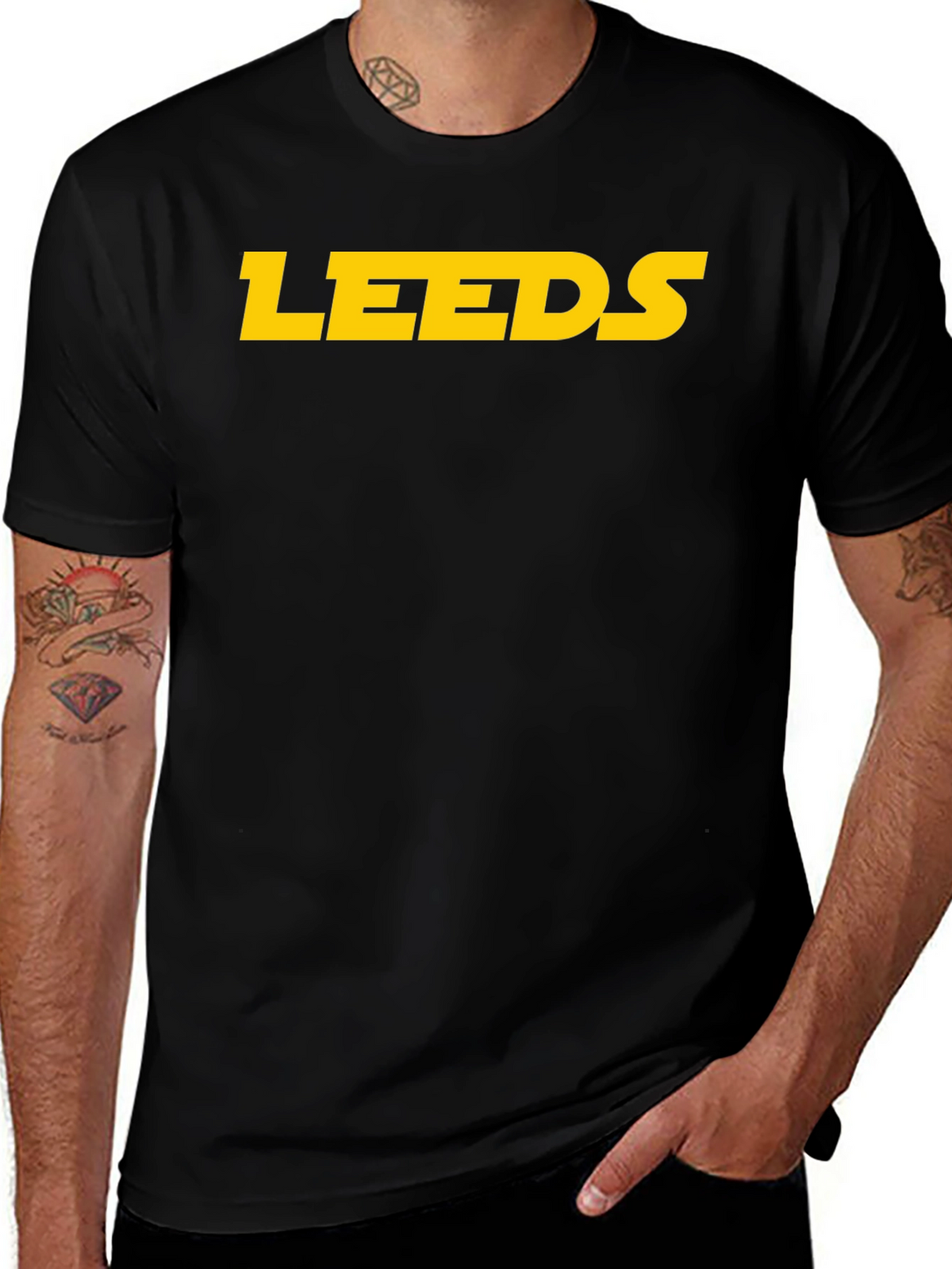 Leeds T-Shirt - Black and Yellow Graphic Tee