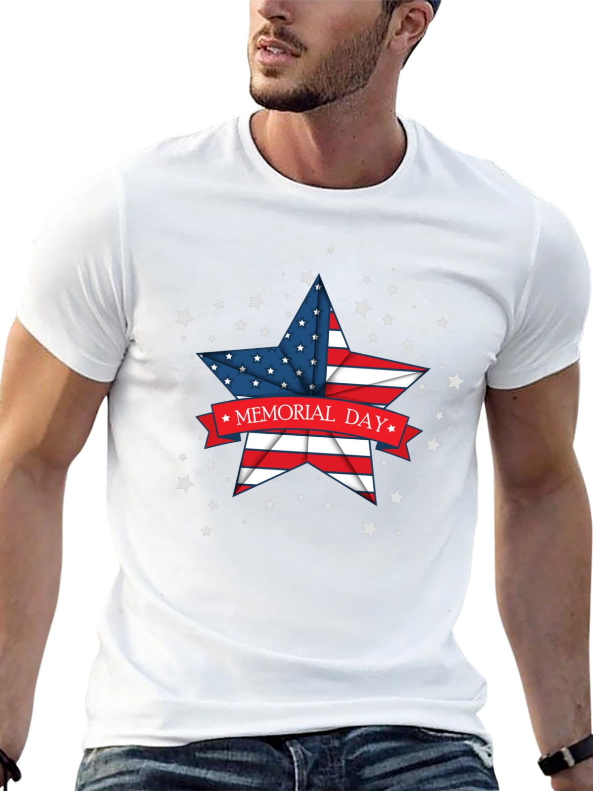 Memorial Day Star Graphic T-Shirt
