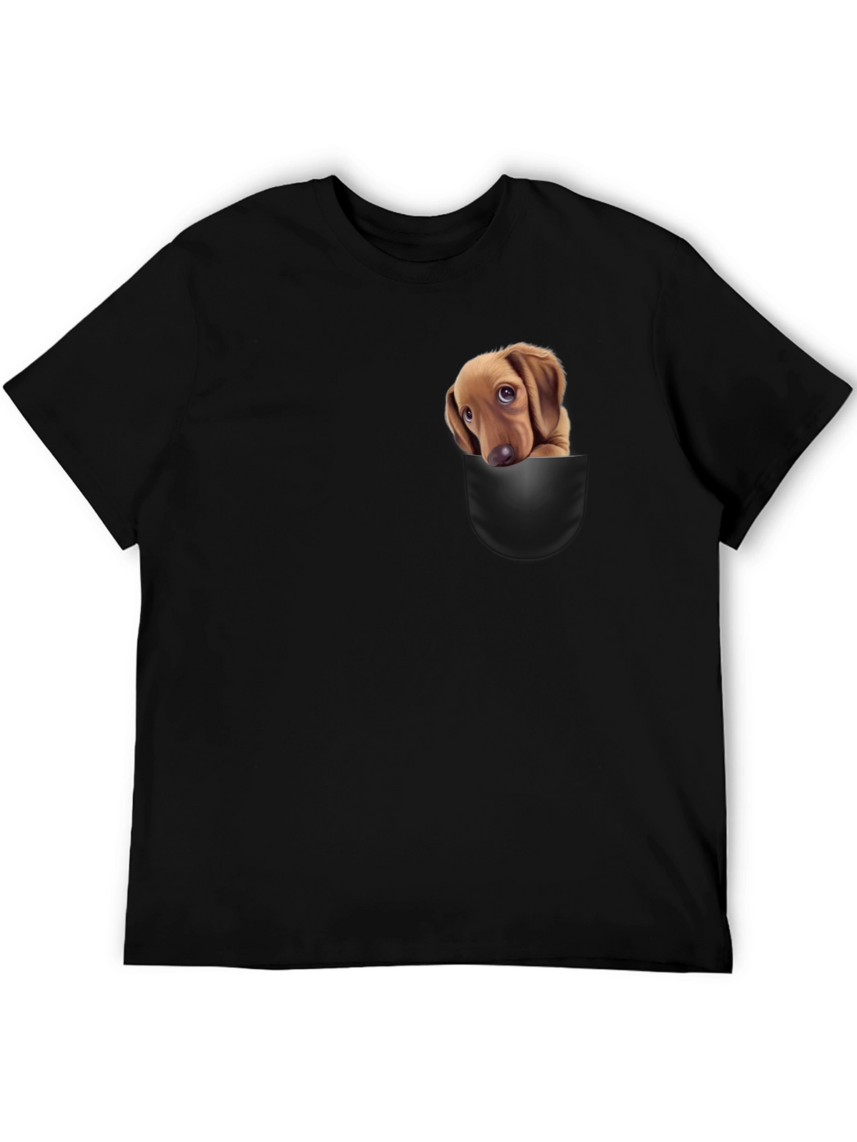 Dachshund Pocket T-Shirt - Cute Puppy Design