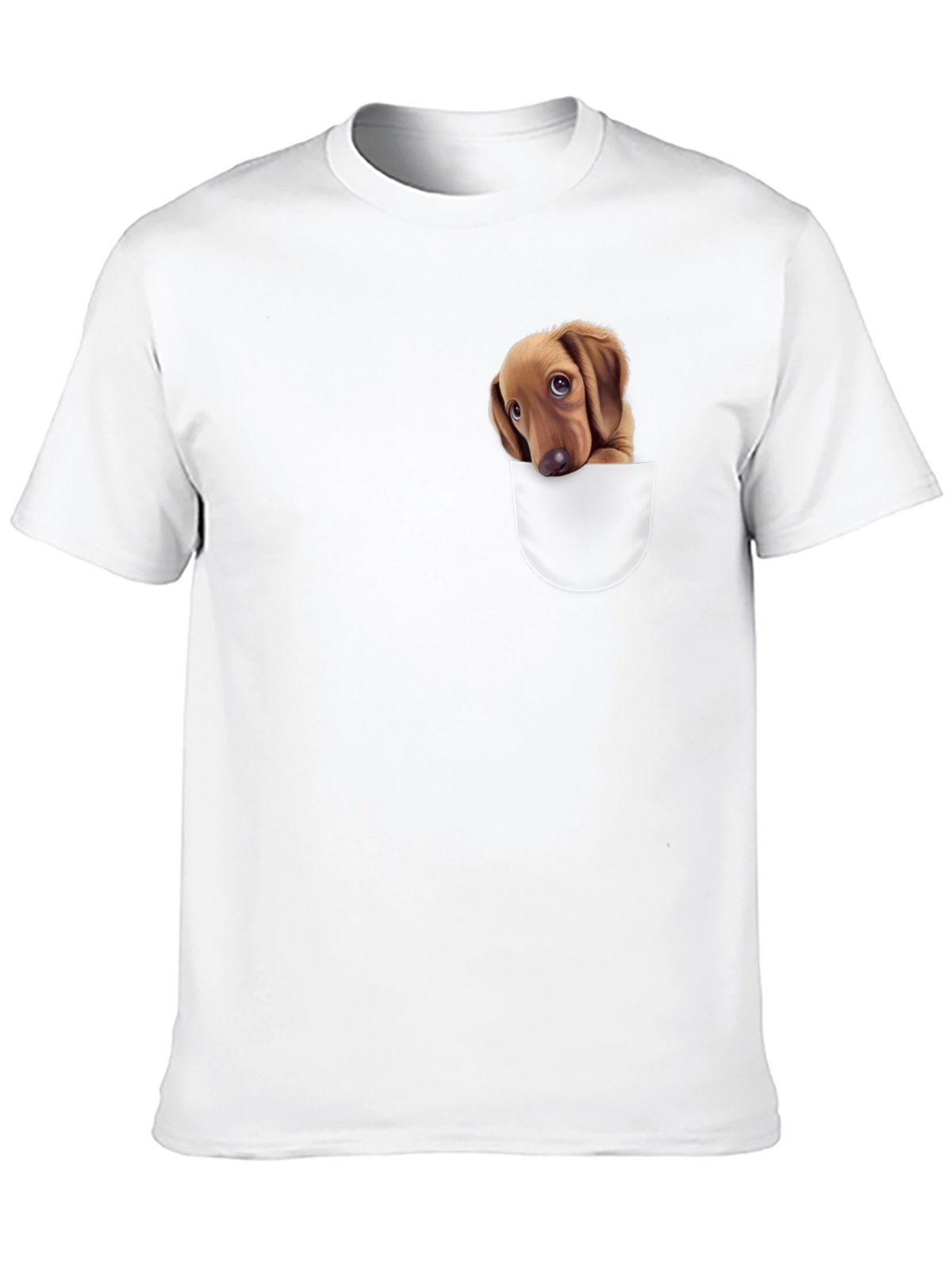 Dachshund Pocket T-Shirt - Cute Puppy Design