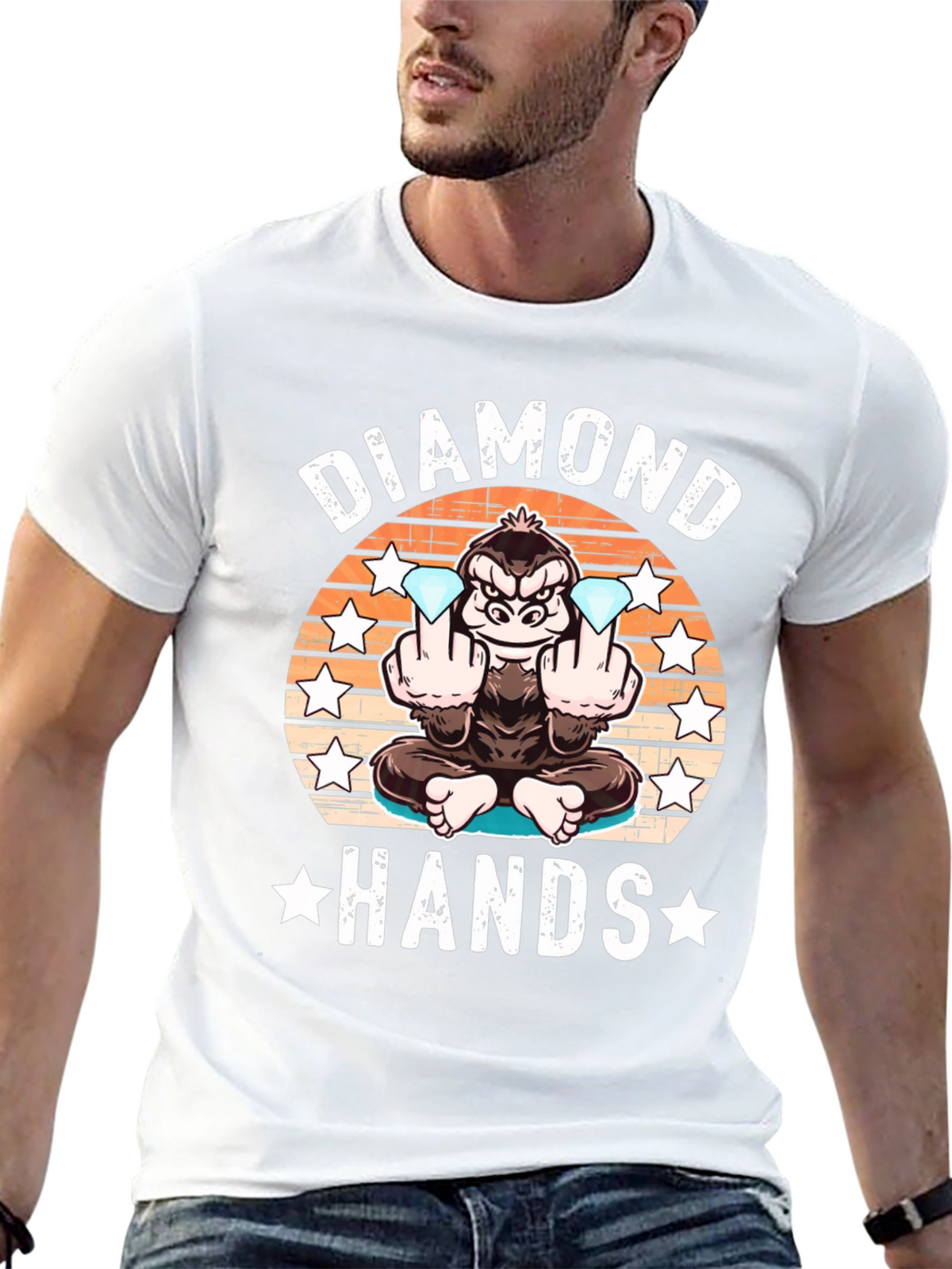 Diamond Hands Gorilla Graphic Tee