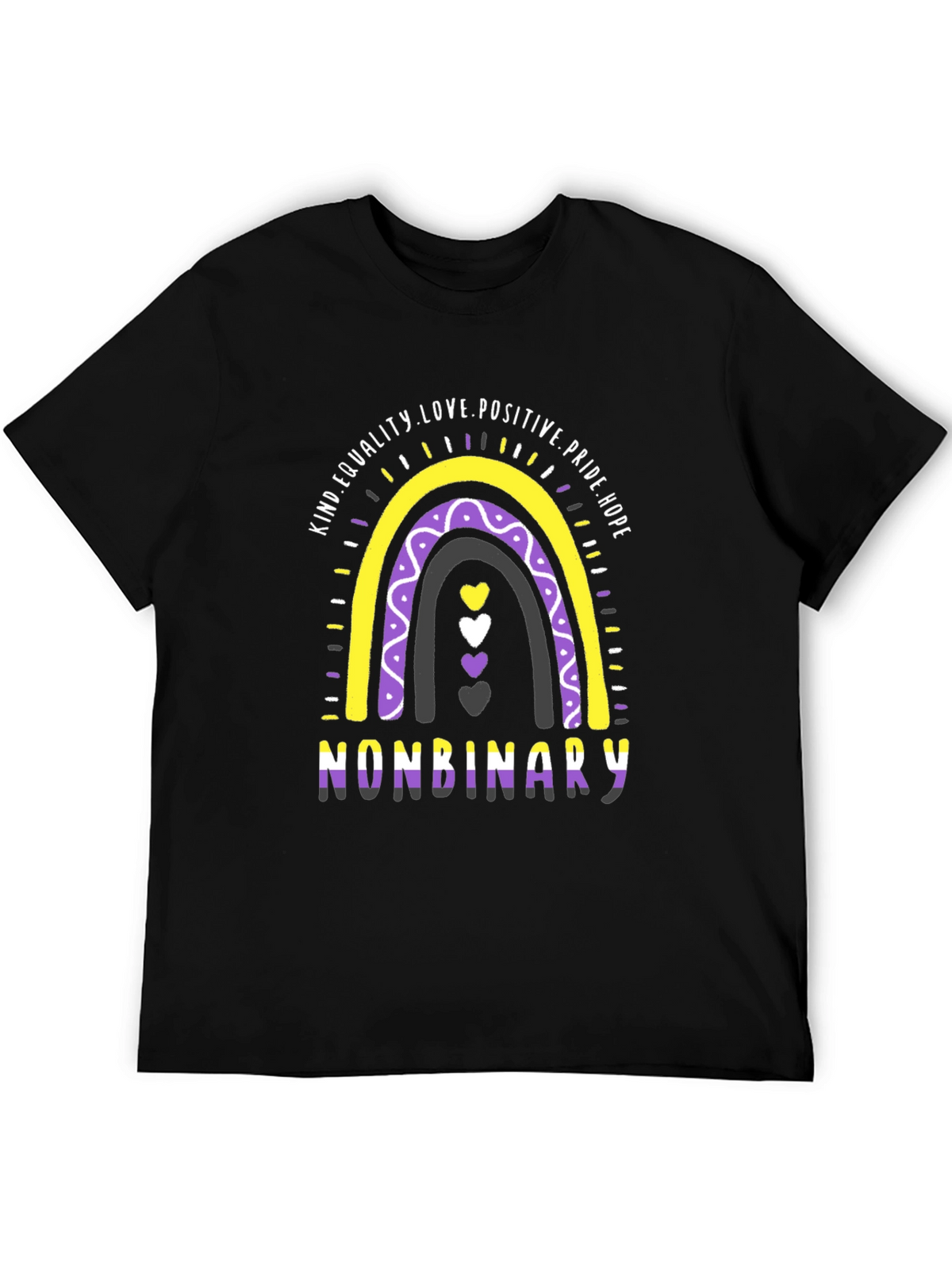 Nonbinary Pride Rainbow T-Shirt
