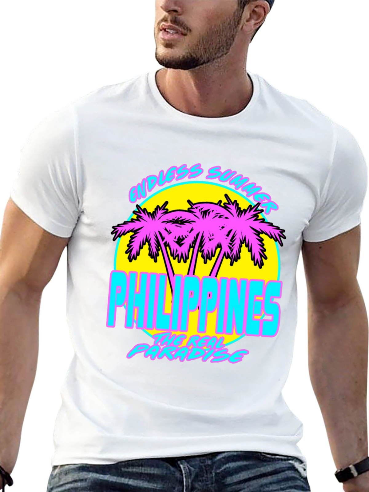 Endless Summer Philippines T-Shirt Retro Palm Tree Design
