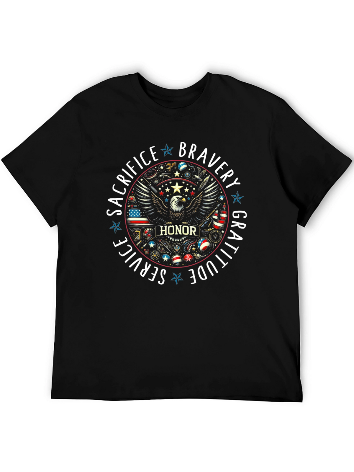 Patriotic Bravery Honor Graphic Tee