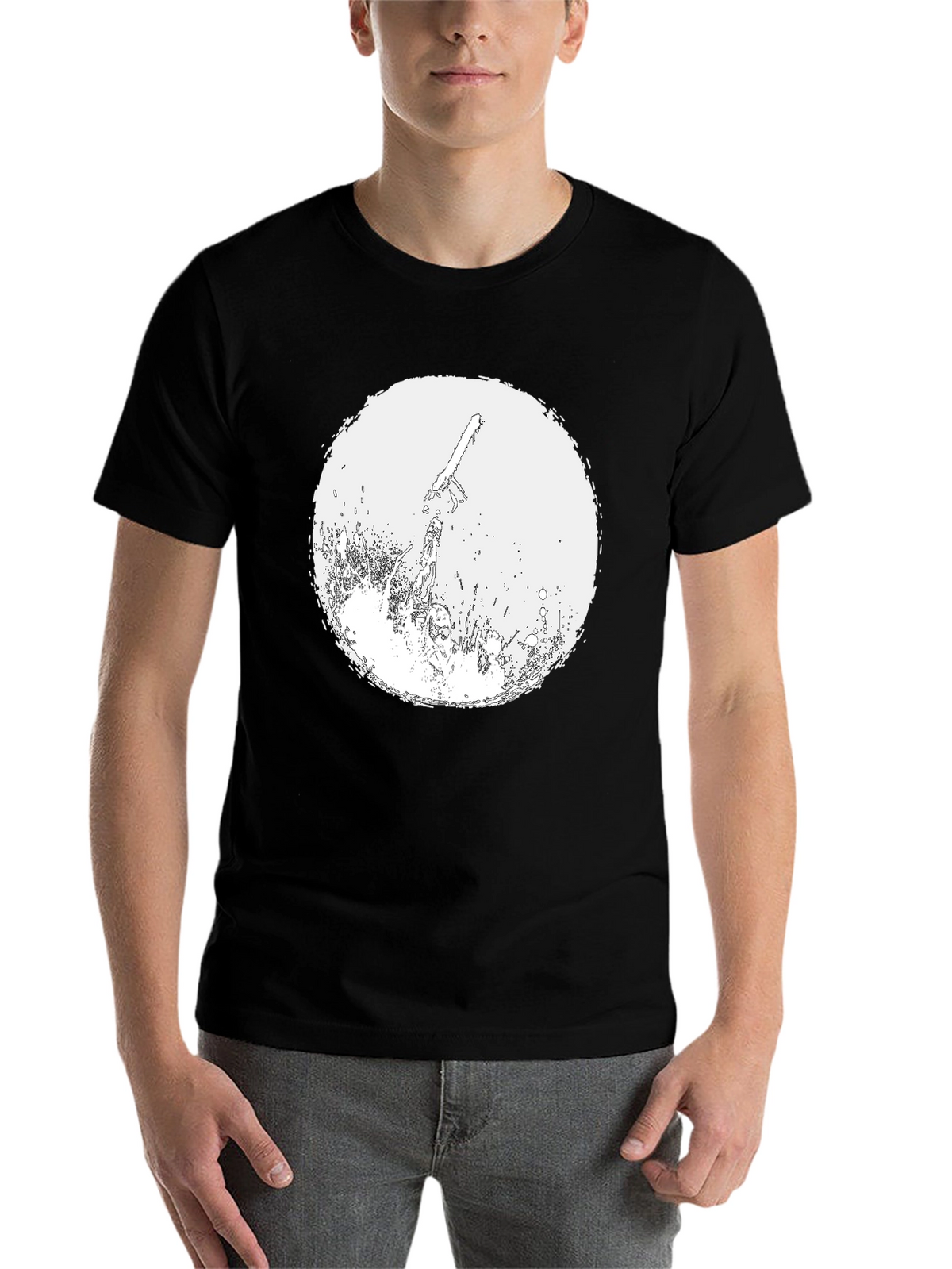 Chainsaw Graphic Tee - Black Cotton T-Shirt