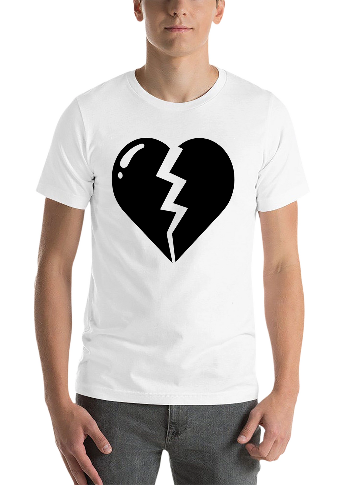 Broken Heart Black T-Shirt - Stylish Graphic Tee