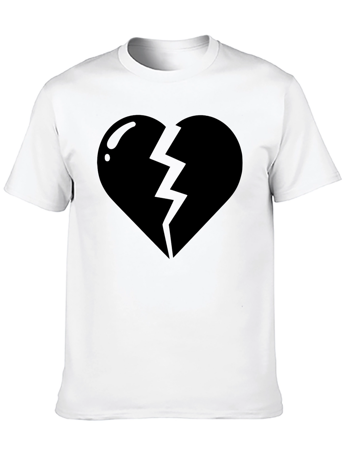 Broken Heart Black T-Shirt - Stylish Graphic Tee
