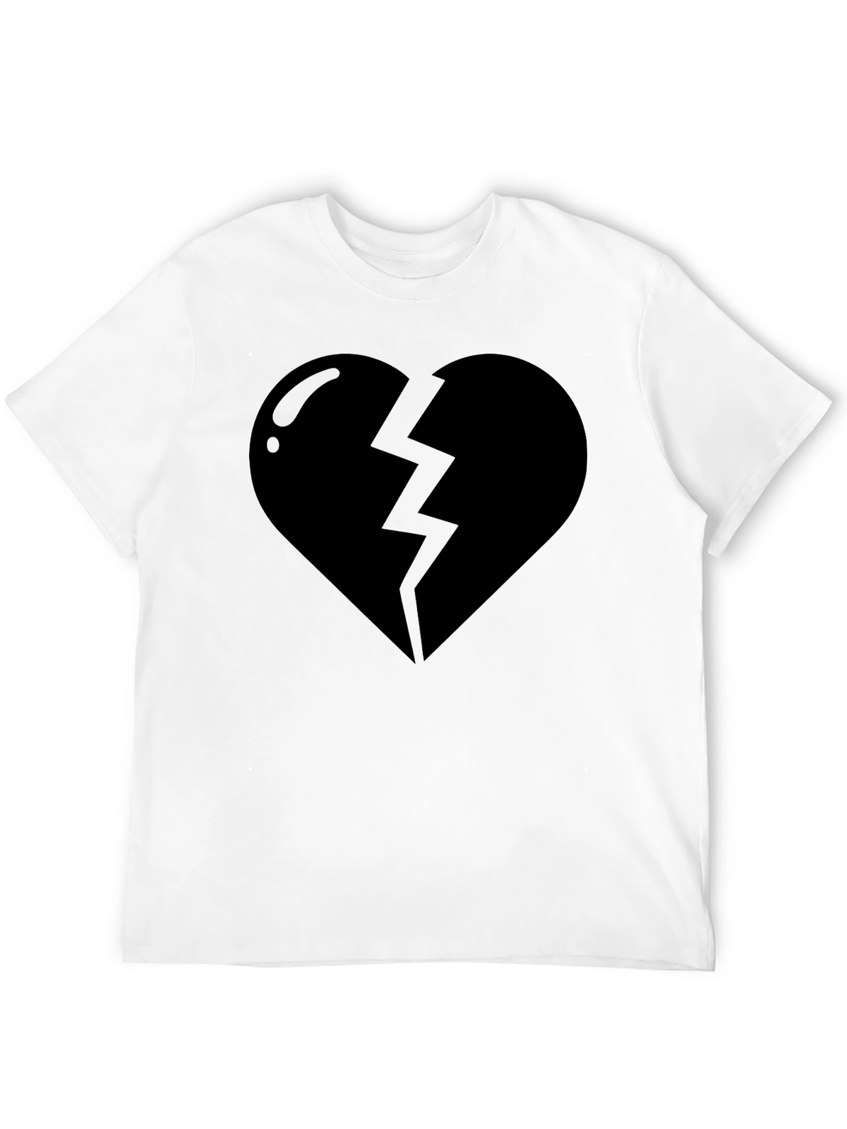 Broken Heart Black T-Shirt - Stylish Graphic Tee