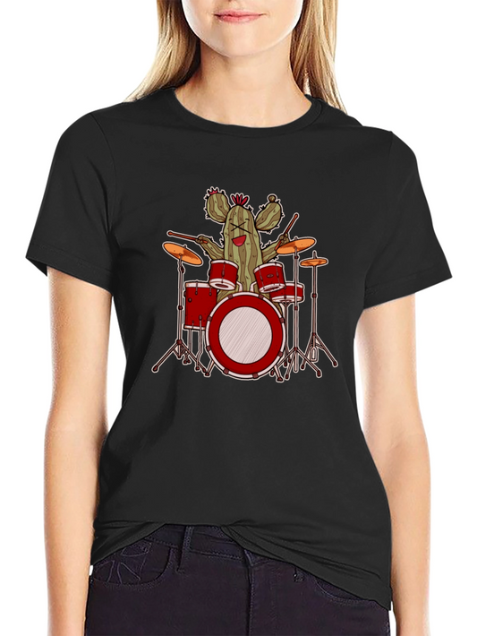 Cactus Drummer Graphic T-Shirt - Band Tee