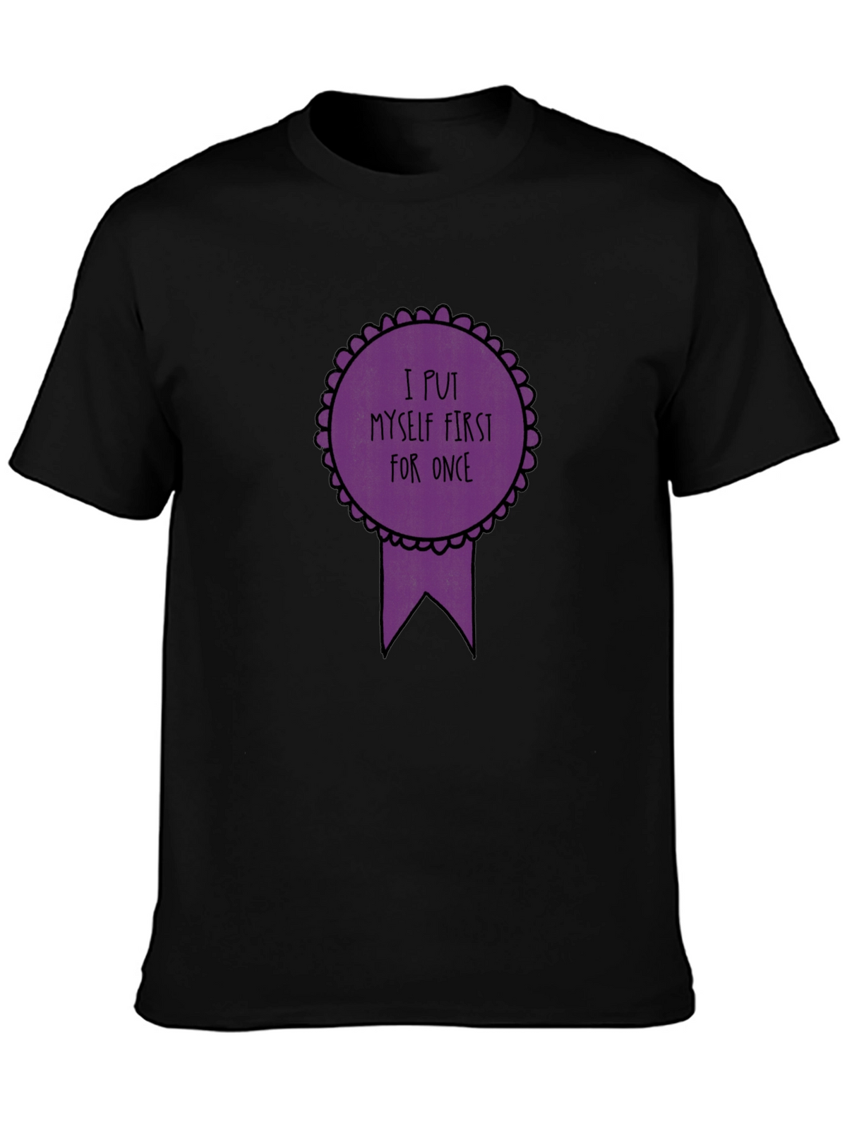Self-Care T-Shirt - I Put Myself First Black Tee