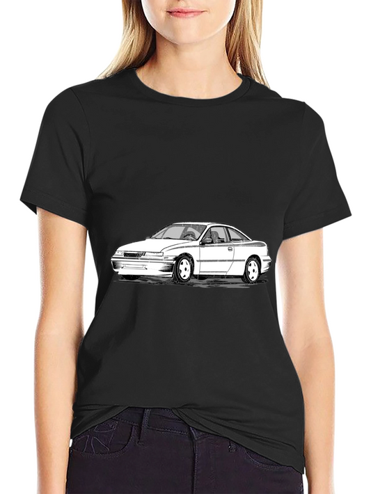 Cool Car Graphic Tee - Black Cotton T-Shirt