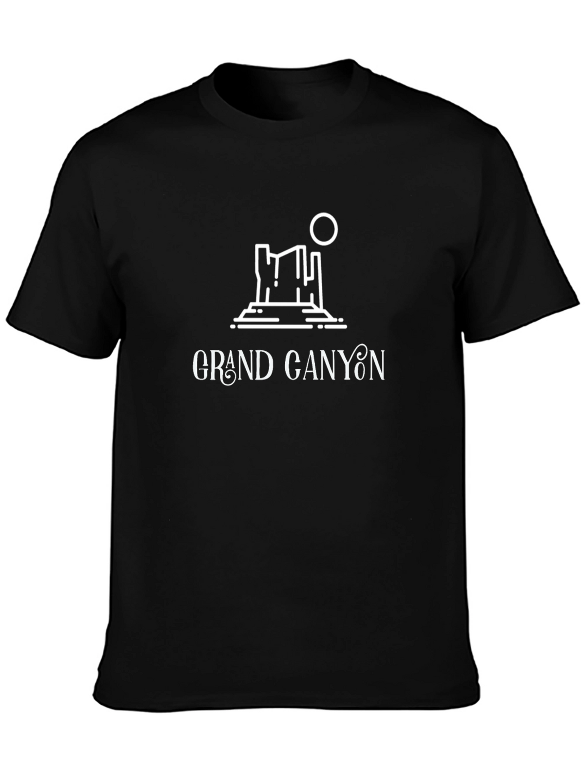 Grand Canyon Graphic Tee - Black Cotton T-Shirt