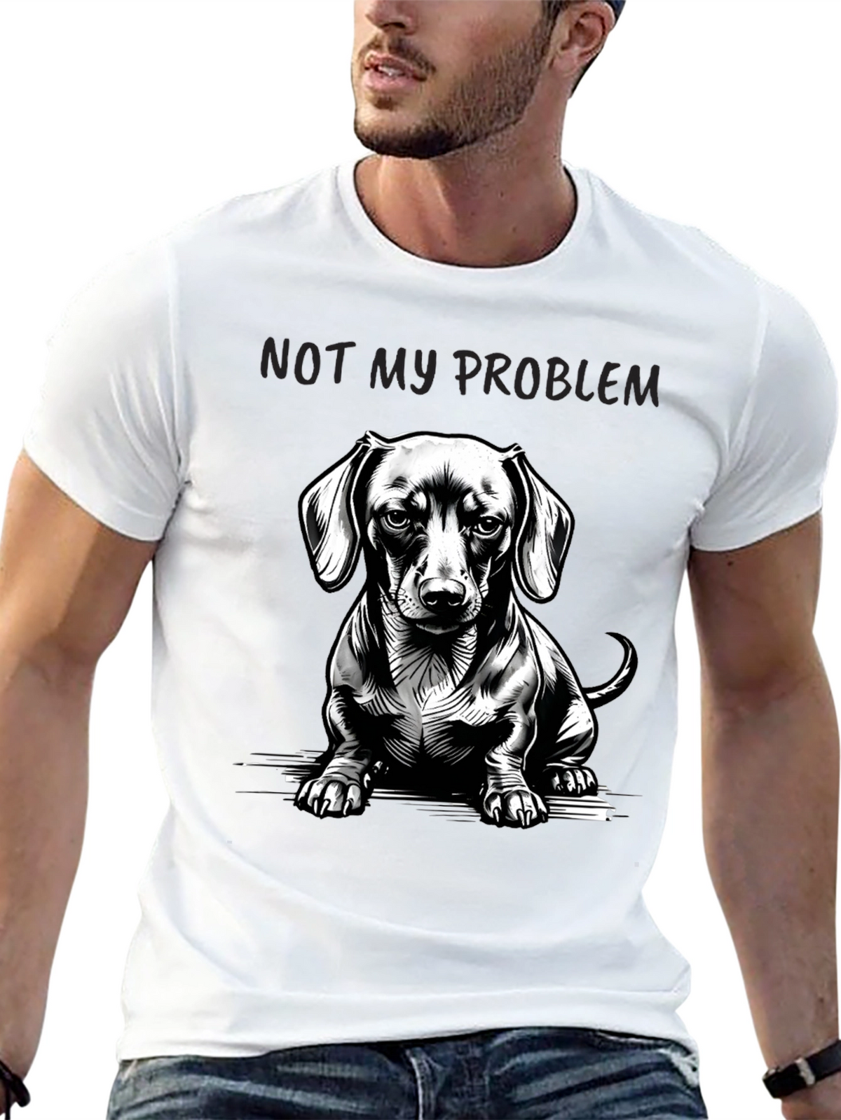 Dachshund Not My Problem Graphic Tee
