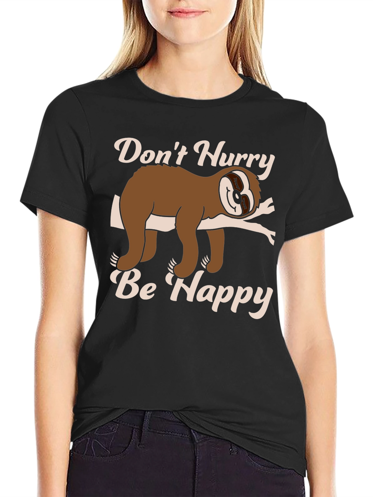 Dont Hurry Be Happy Sloth T-Shirt