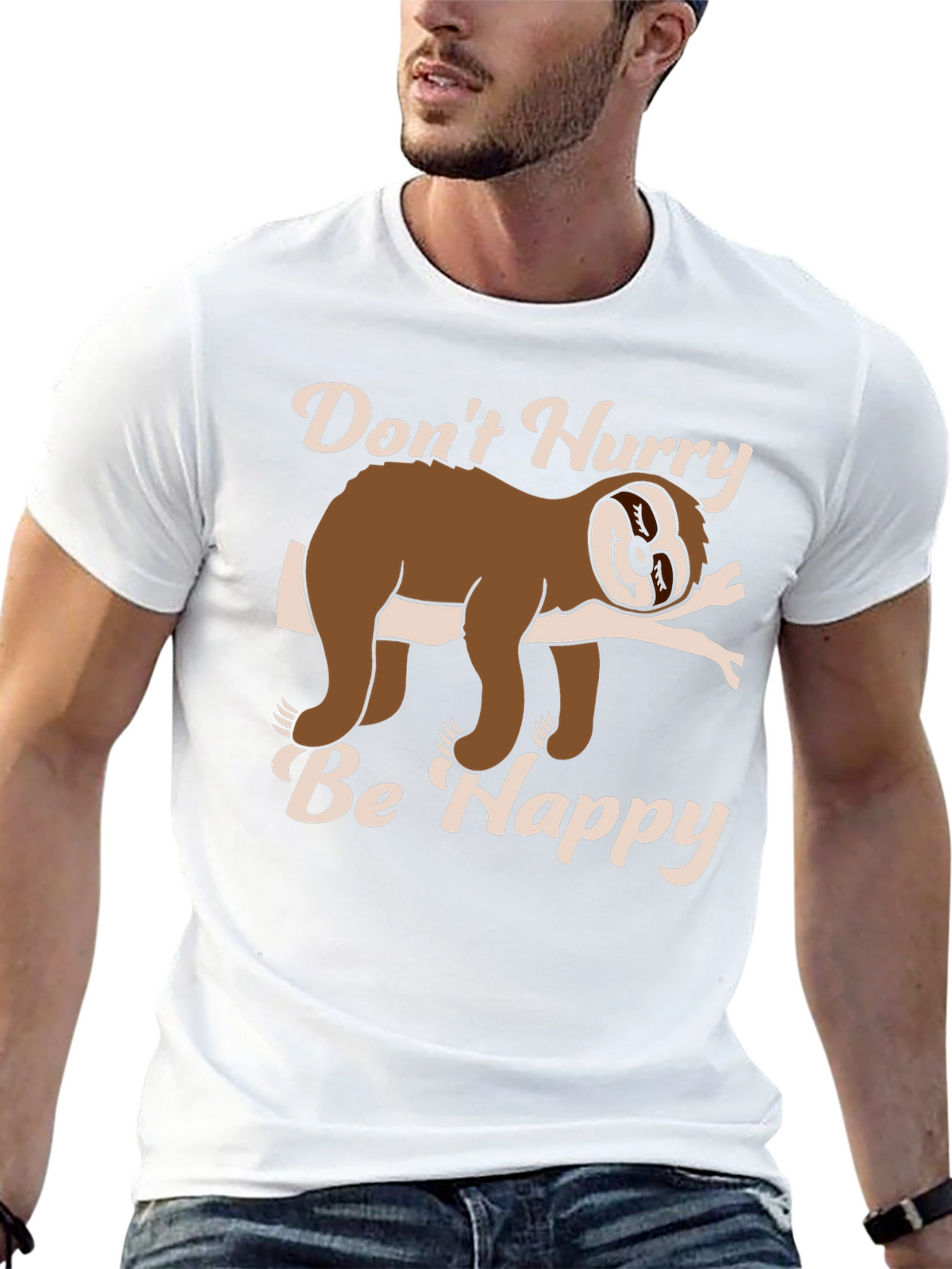 Dont Hurry Be Happy Sloth T-Shirt