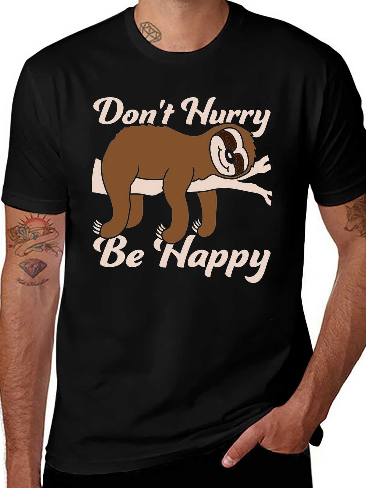 Dont Hurry Be Happy Sloth T-Shirt