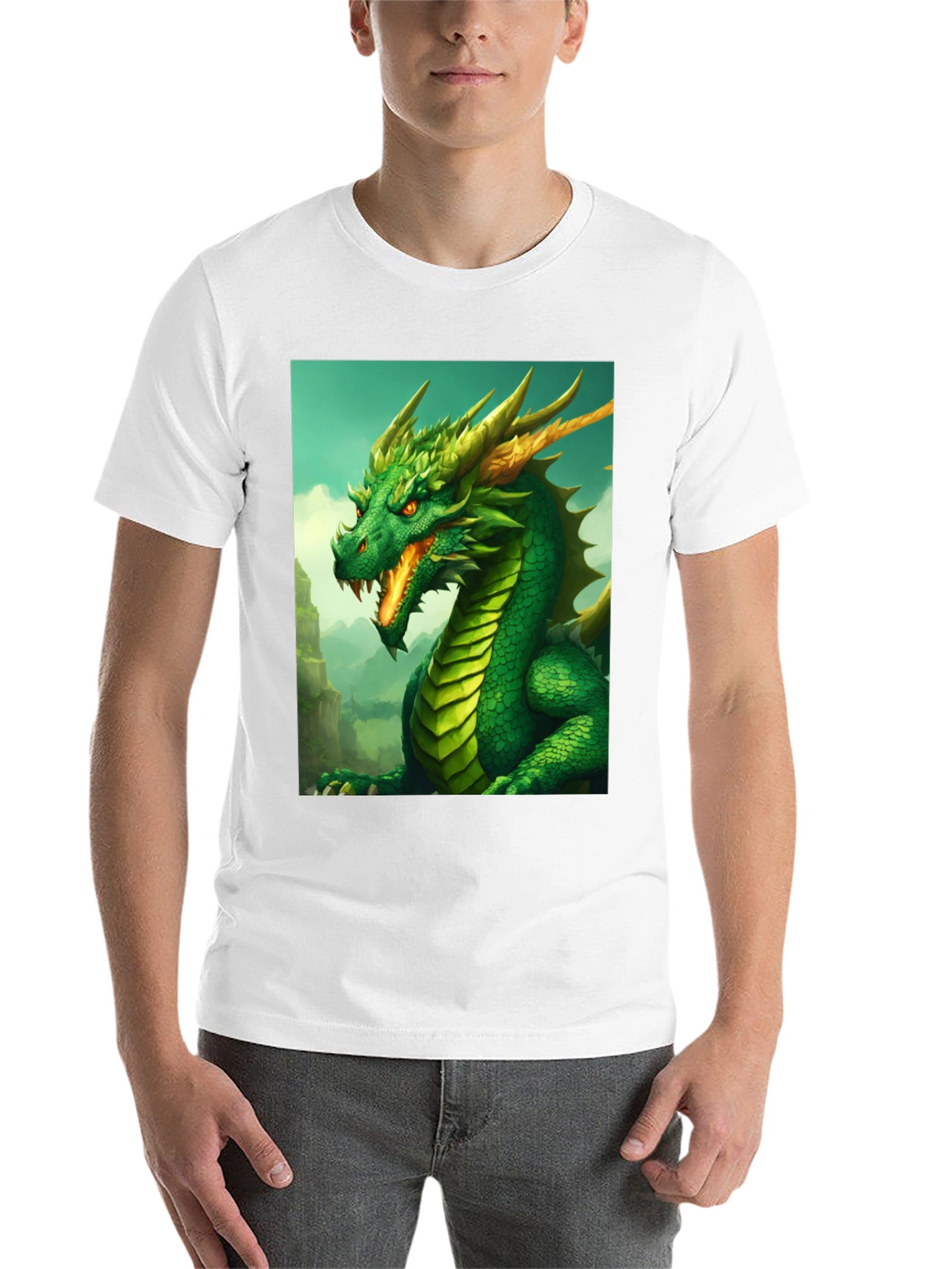Dragon Graphic Tee - Black Cotton Shirt