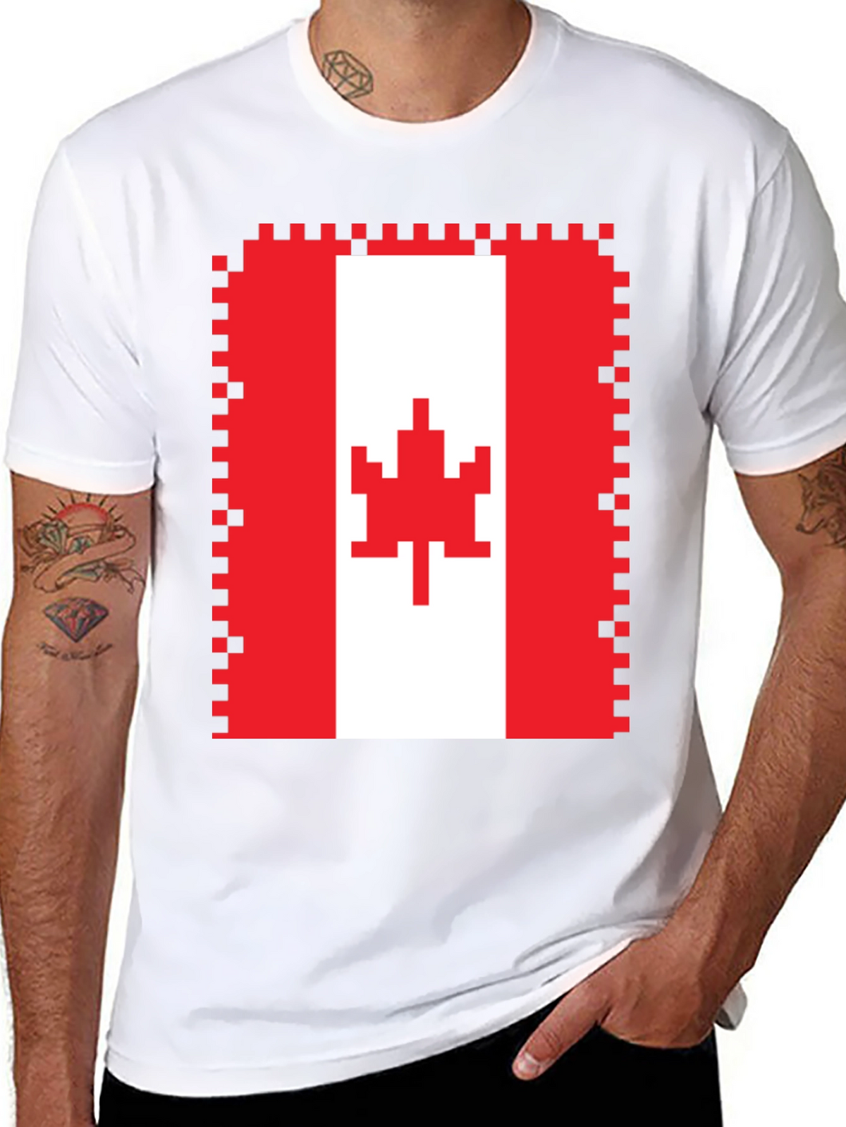 Pixelated Canadian Flag T-Shirt