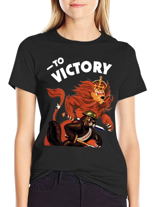 To Victory T-Shirt - Lion and Beaver Design