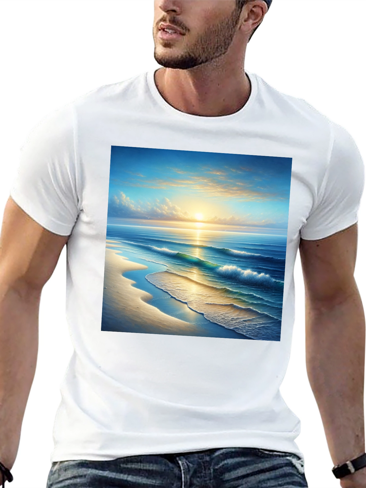Sunset Beach Graphic T-Shirt