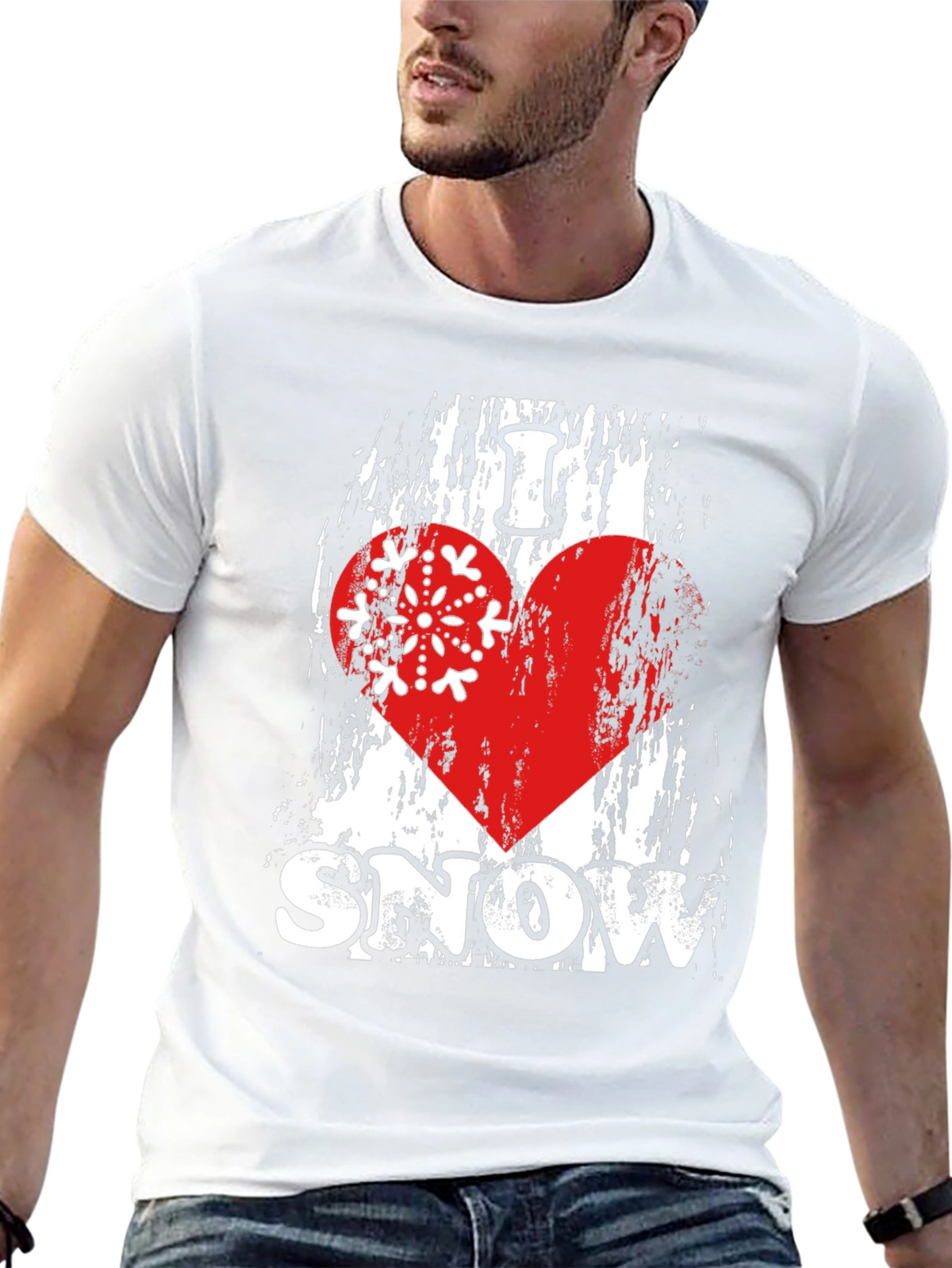 I Love Snow T-Shirt Winter Holiday Apparel