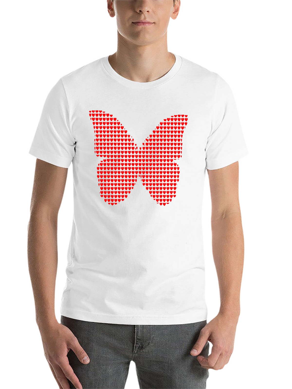 Heart Butterfly Graphic Tee - Trendy Style