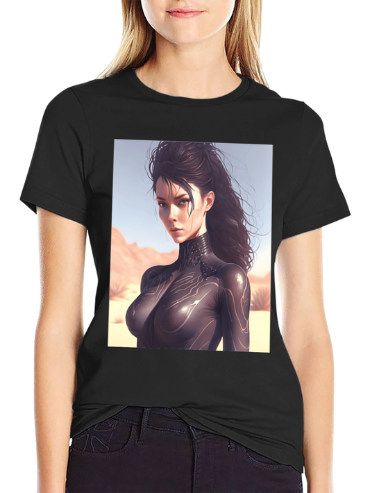 Sci-Fi Woman Black T-Shirt