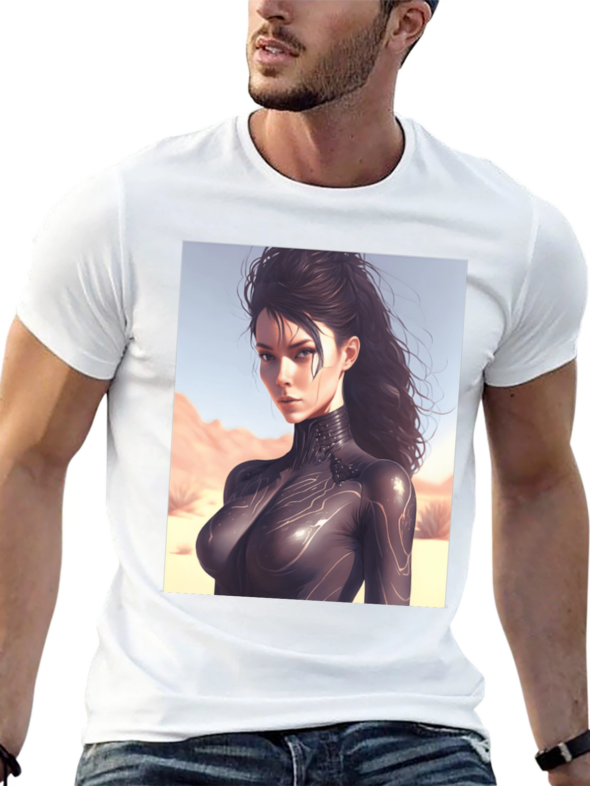 Sci-Fi Woman Black T-Shirt