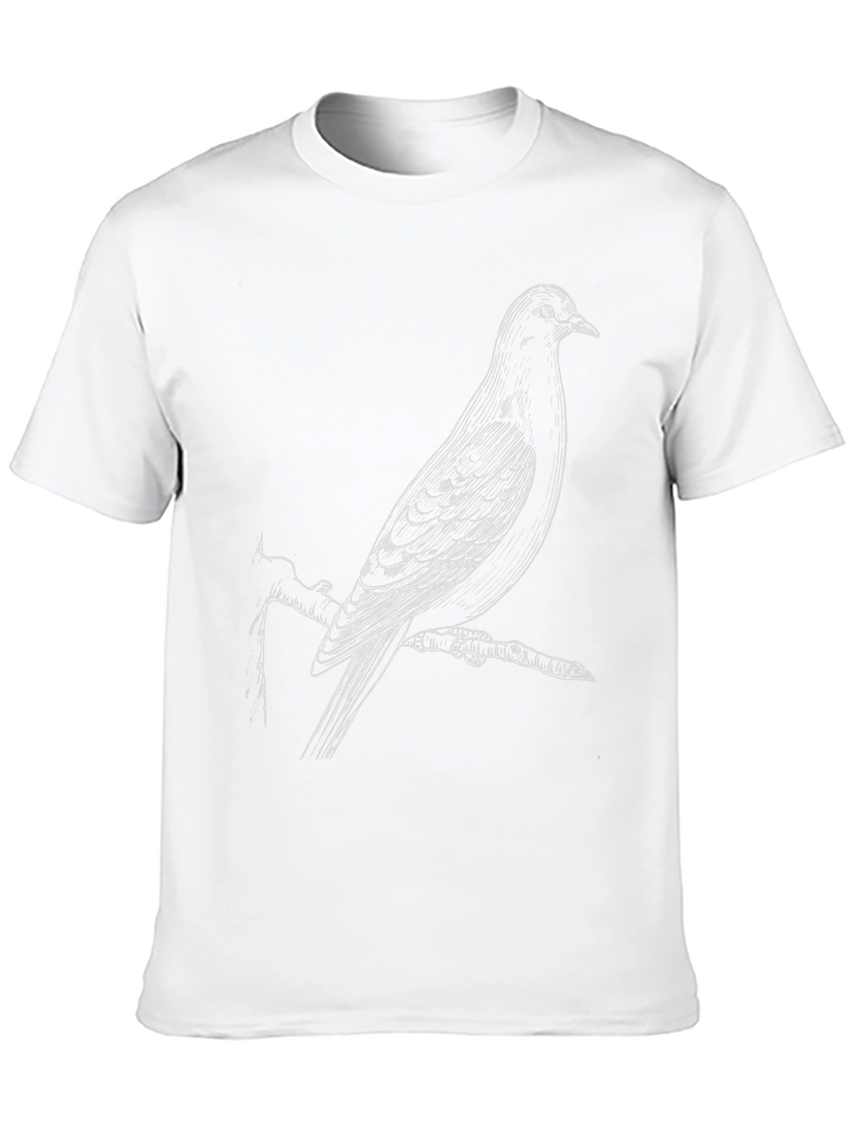 Bird Print Black T-Shirt
