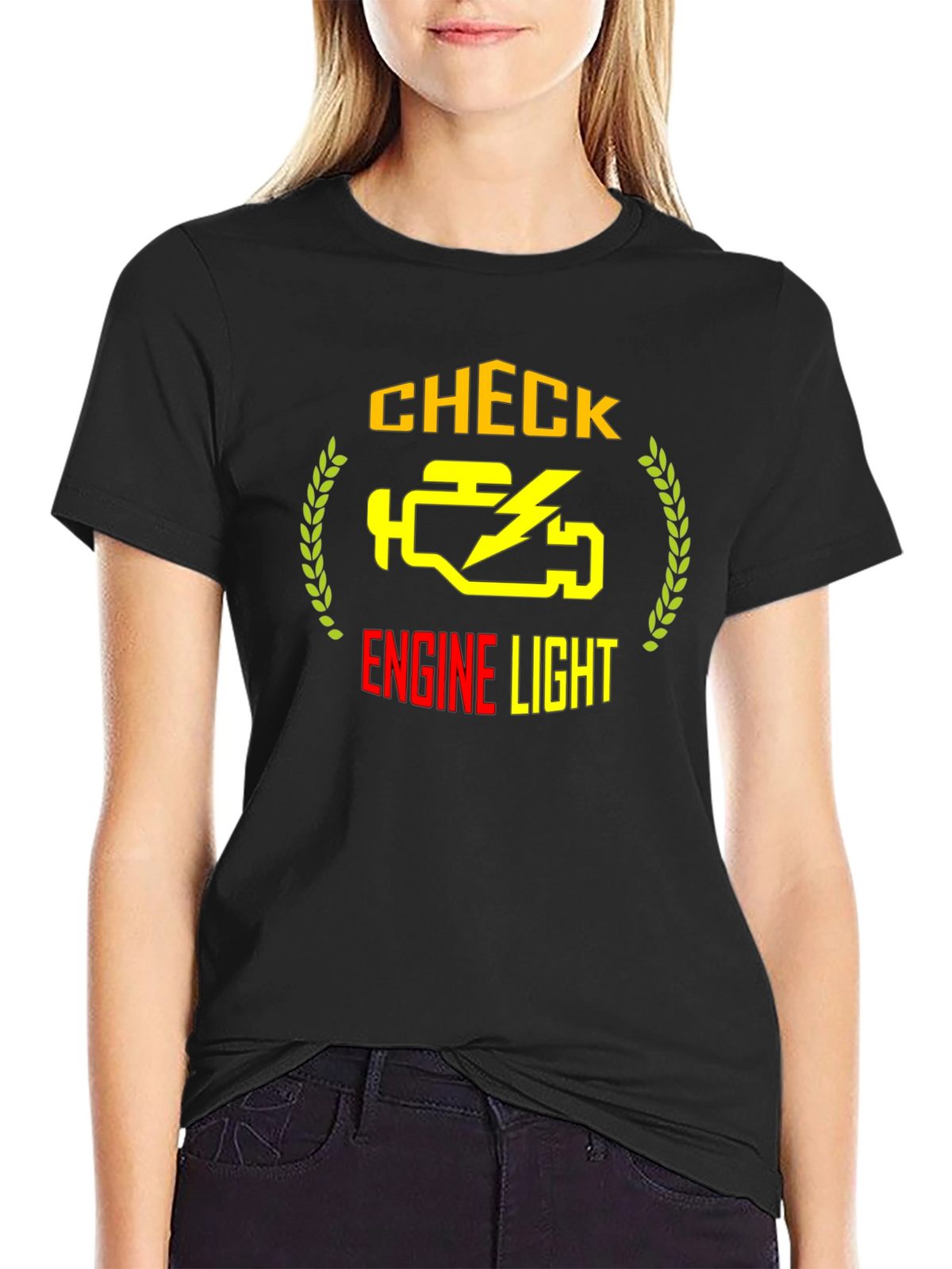 Check Engine Light Graphic Tee - Automotive Humor