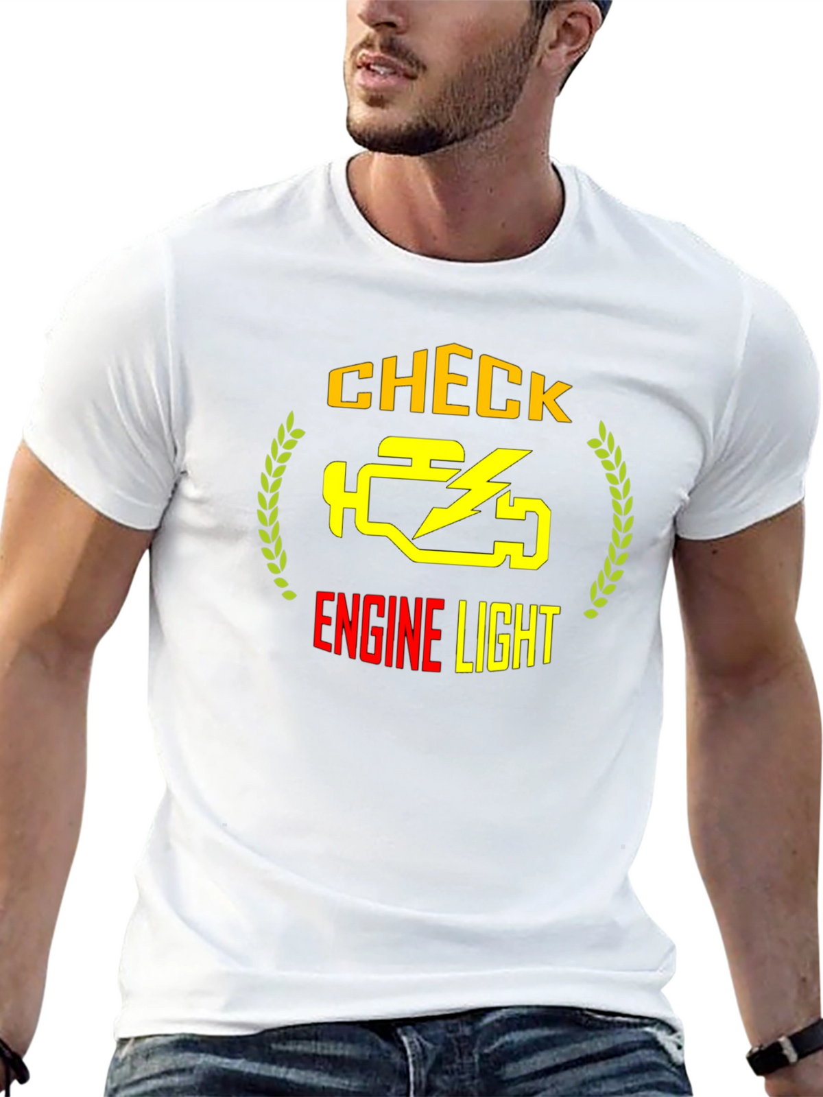 Check Engine Light Graphic Tee - Automotive Humor