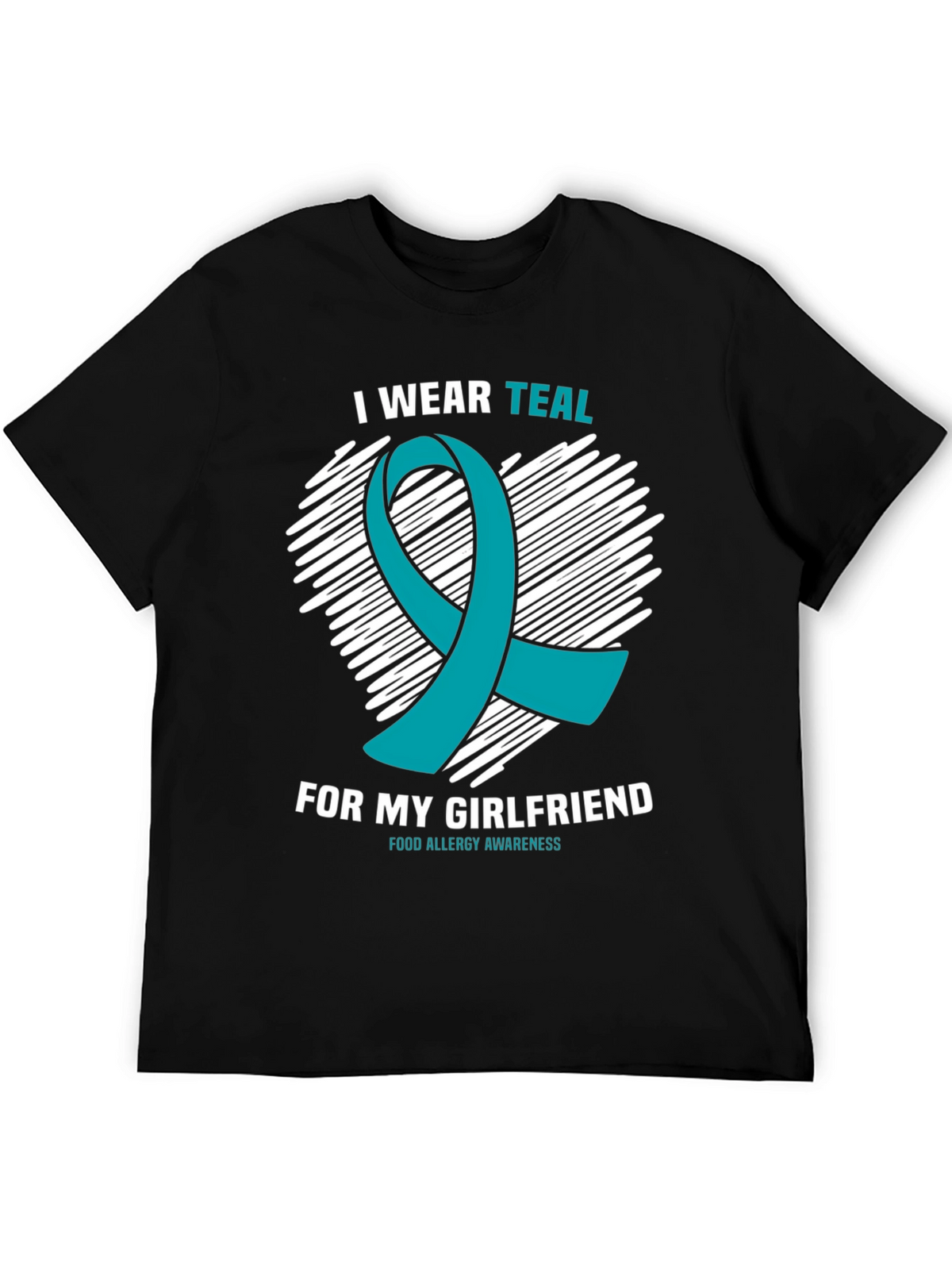 Teal Ribbon Food Allergy Awareness T-Shirt