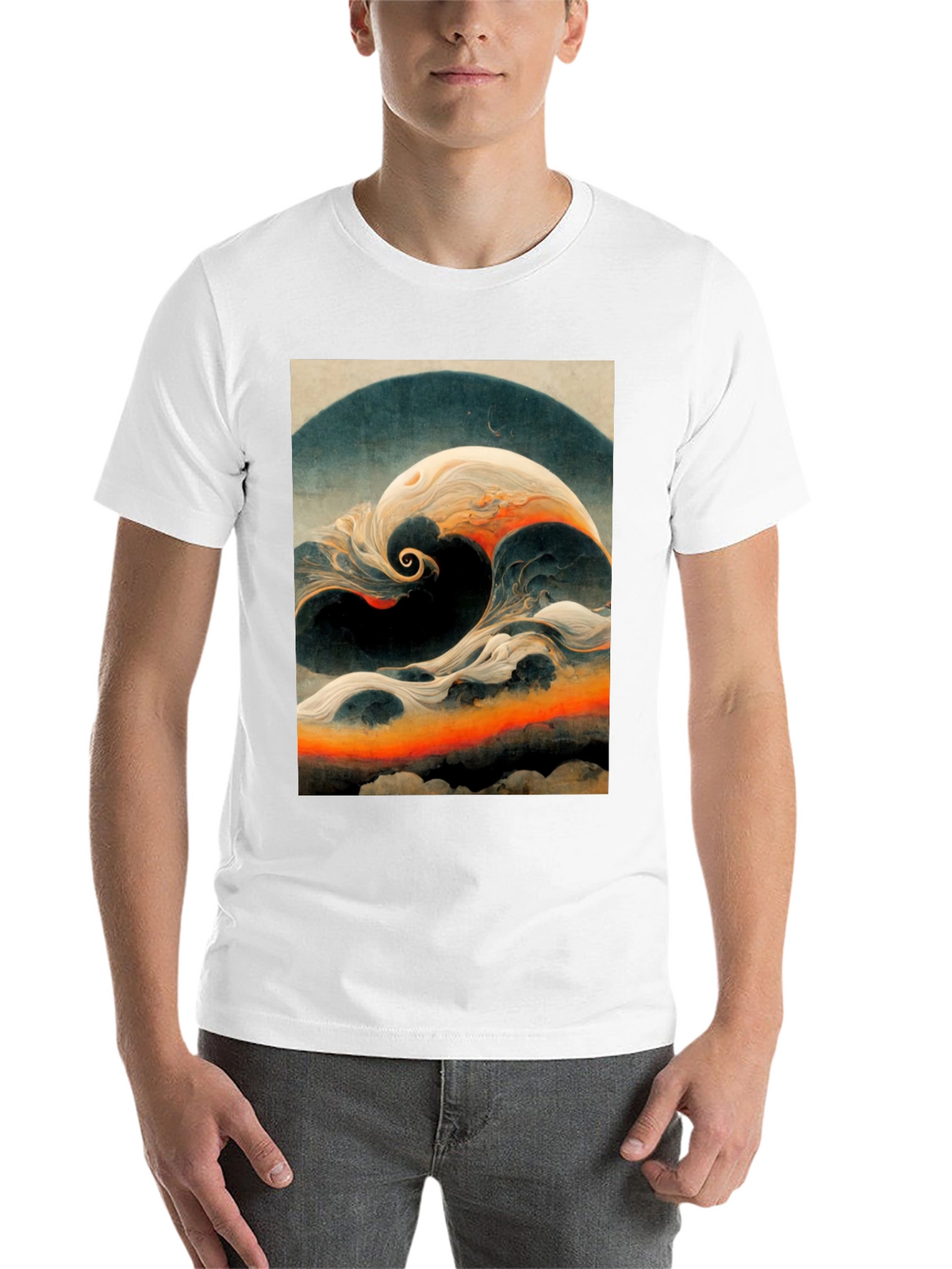 Abstract Wave Graphic T-Shirt