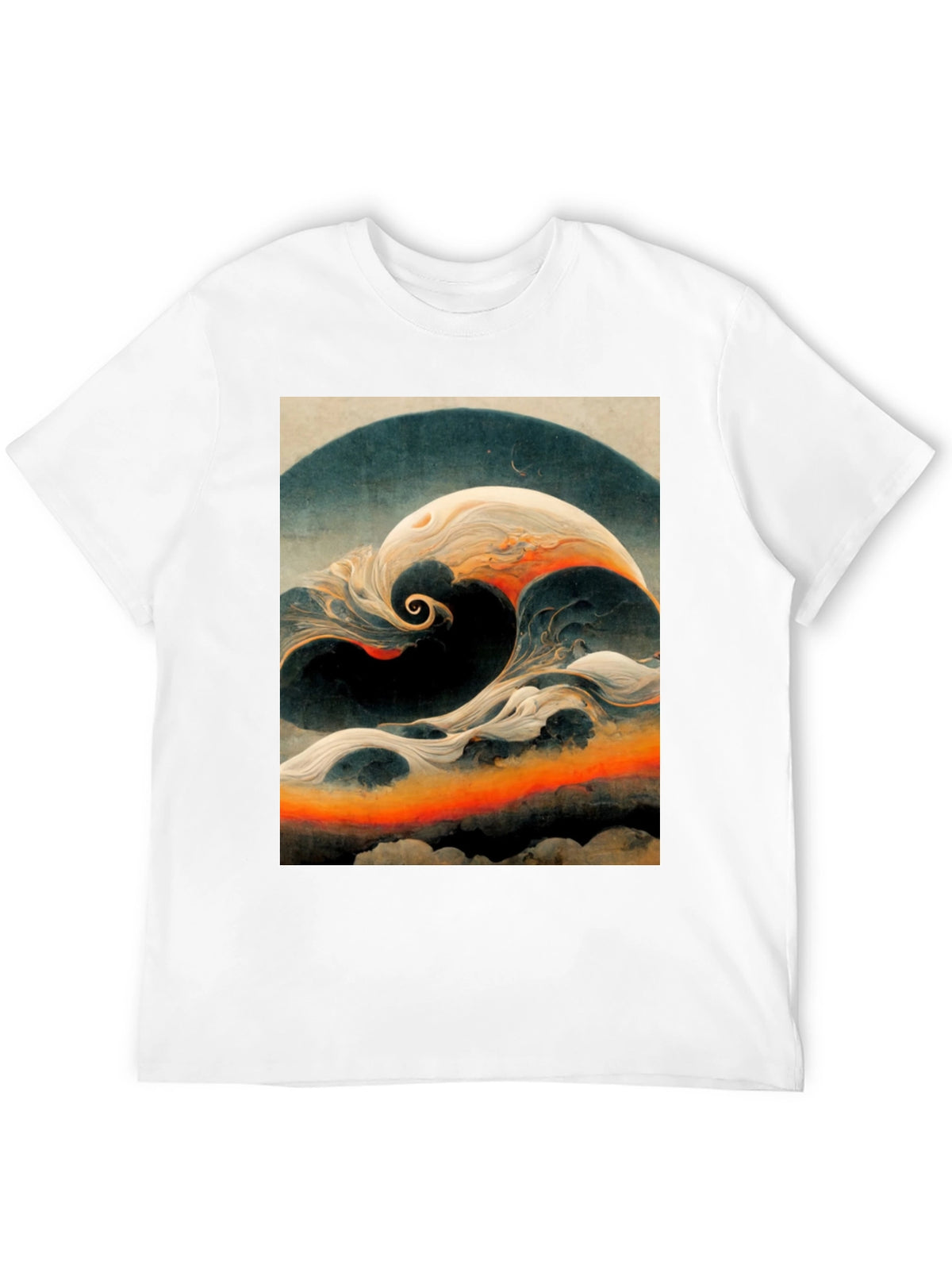 Abstract Wave Graphic T-Shirt