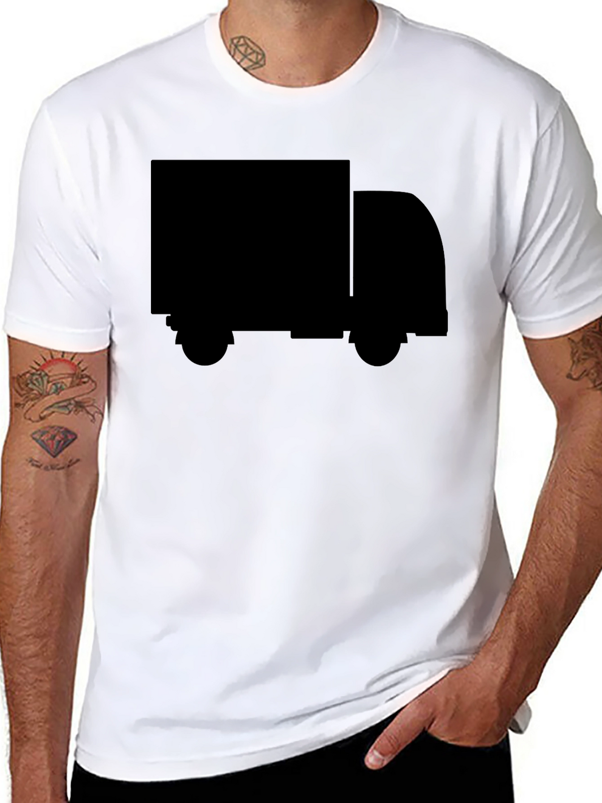 Black Truck Graphic Tee - Mens Casual Top