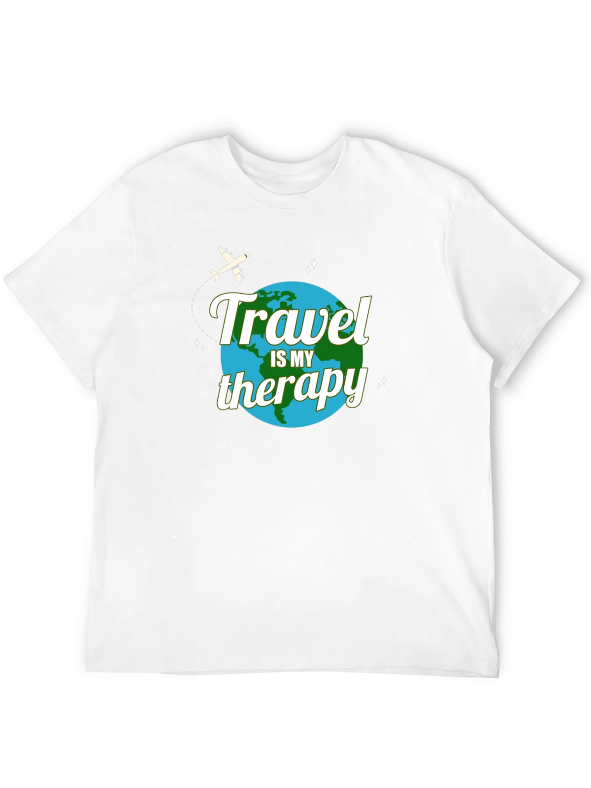 Travel is My Therapy T-Shirt - Globe Design
