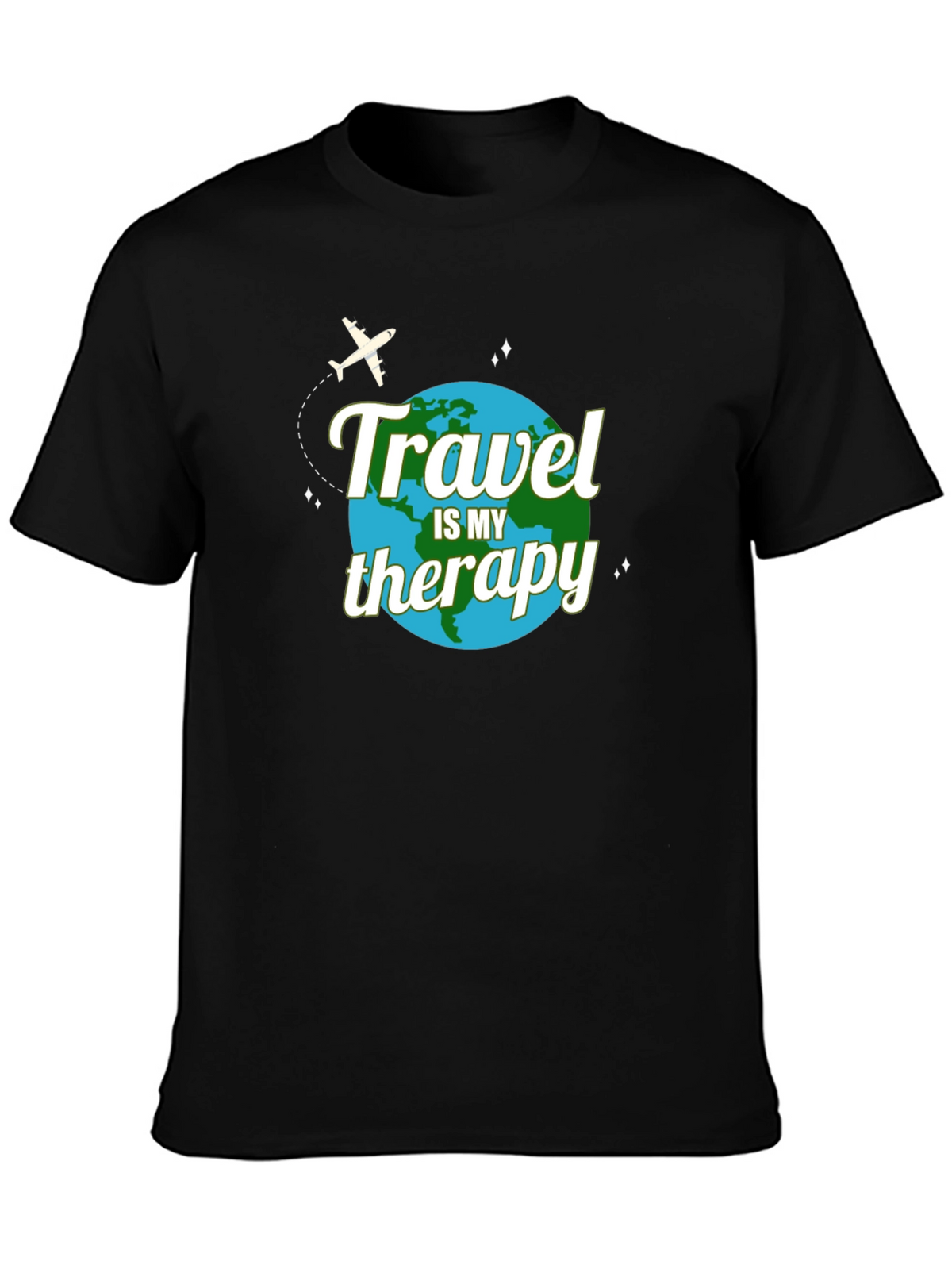 Travel is My Therapy T-Shirt - Globe Design