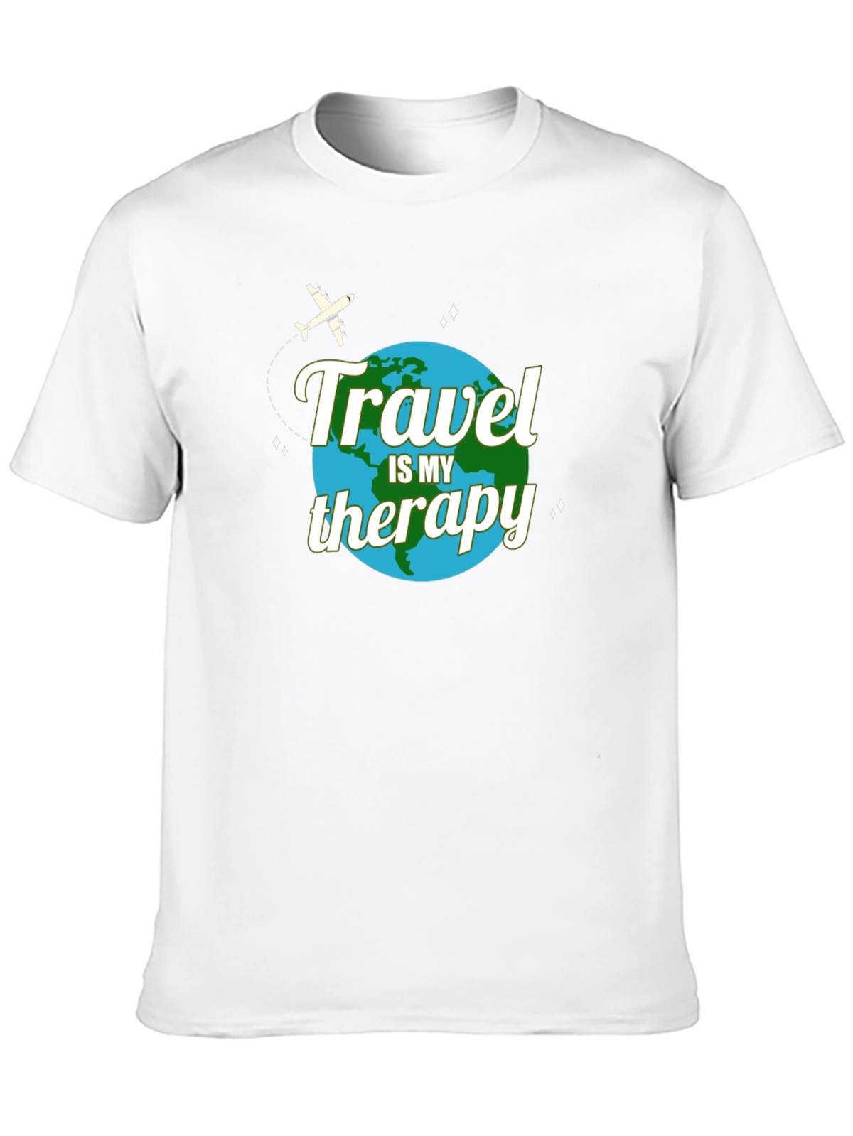 Travel is My Therapy T-Shirt - Globe Design