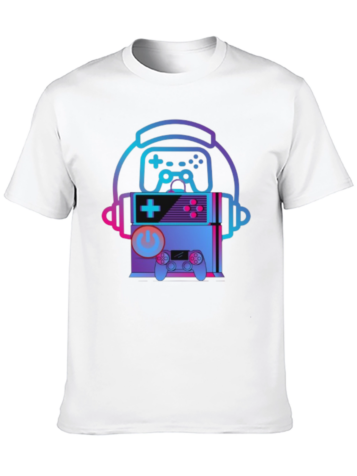 Retro Gaming T-Shirt - Headphone Console Controller Design