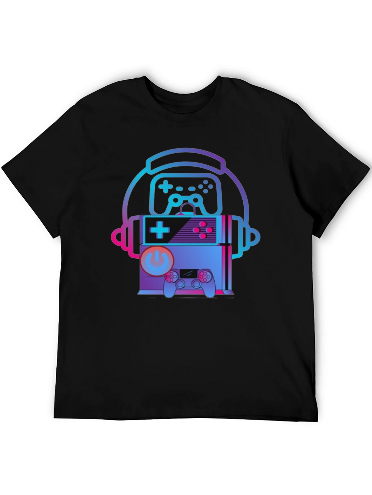 Retro Gaming T-Shirt - Headphone Console Controller Design