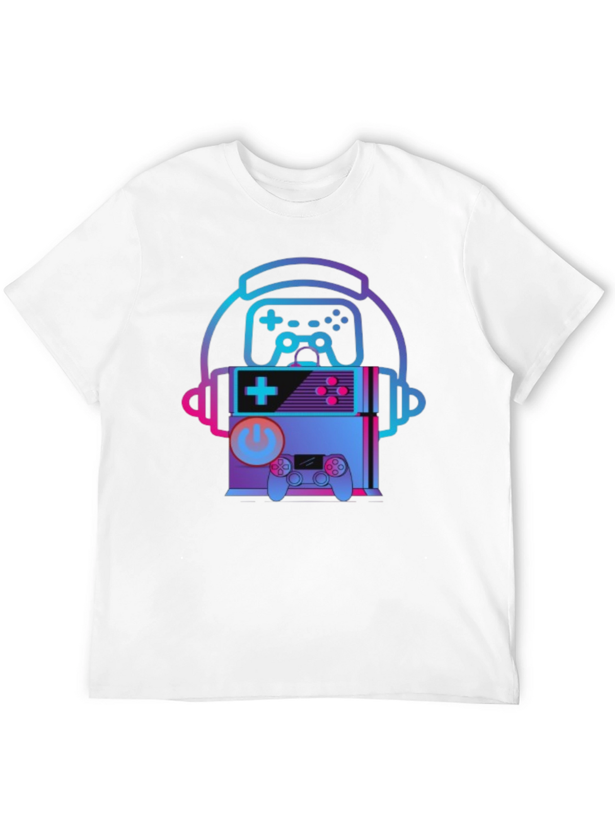 Retro Gaming T-Shirt - Headphone Console Controller Design