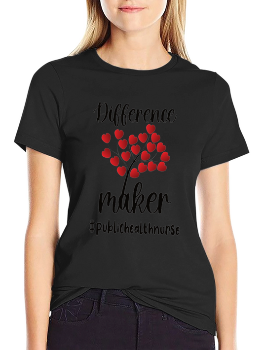 Difference Maker Heart Tree Black Tee