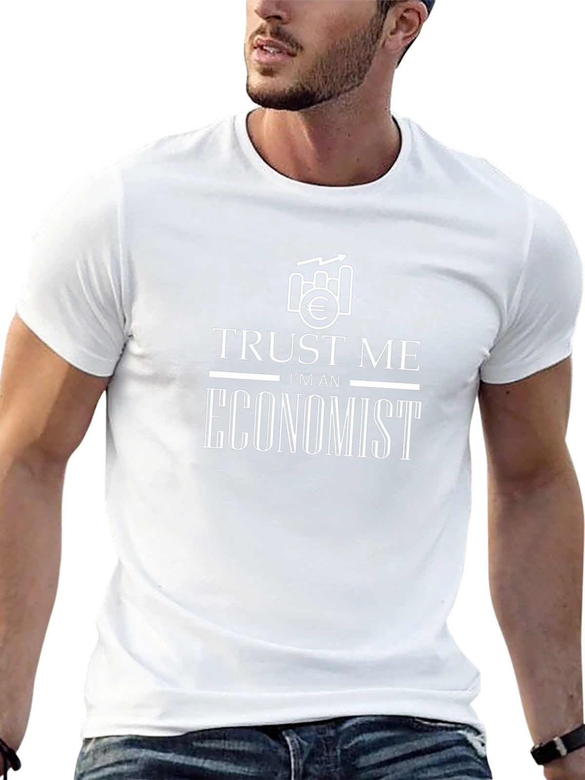 Trust Me Im an Economist Black Graphic Tee